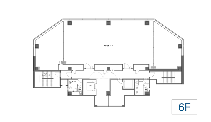 6F 多目的ホール2 平面図